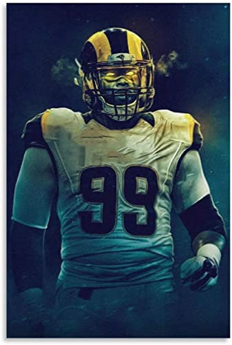 SDDLW1990 Puzzle für 1000 Teile Los Angeles Rams - Aaron Donald Star-Plakat Holz Puzzlespiel Erwachsenen und Kinder puzzle Poster 1000 Piece 29.5x19.6inch(75x50cm) Kein Rahmen