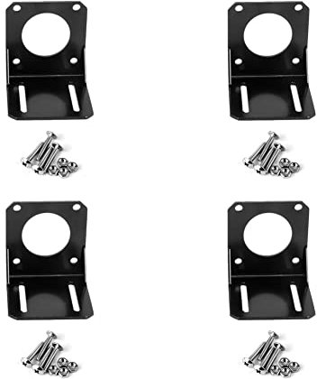 iYueMps 4 Stück 57mm Schrittmotor Halterung Nema 23 Schrittmotorhalter L-förmiger fester Sitz aus legiertem Stahl mit Schrauben und Muttern für CNC 3D Drucker DIY