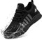 FLOWING PLUME Wasserdicht Laufschuhe Herren Sportschuhe Leicht Turnschuhe Running Schuhe Walkingschuhe Atmungsaktiv Joggingschuhe Fitness Sneaker (Schwarz Weiß,46EU)