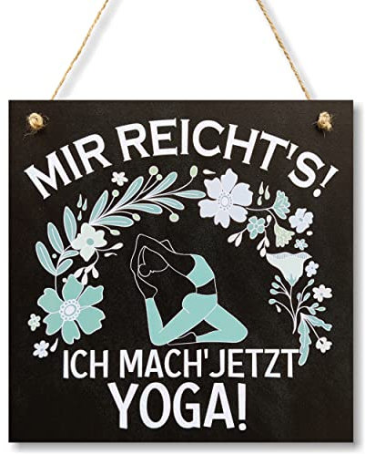 CARISPIBET Die Küche ist Dekoschil Hausdeko Wohnkultur Hängeornamente dekorative Wandkunst 20 x 20 cm (Mir reicht's!)