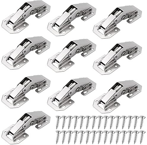 JSMTKJ 10Pcs Scharniere Schranktür mit Scharnierschrauben, Möbelscharniere Türscharniere für Holztüren Schaniere Schrank 90 grad für Schranktür, Holztür, Lamellentüren