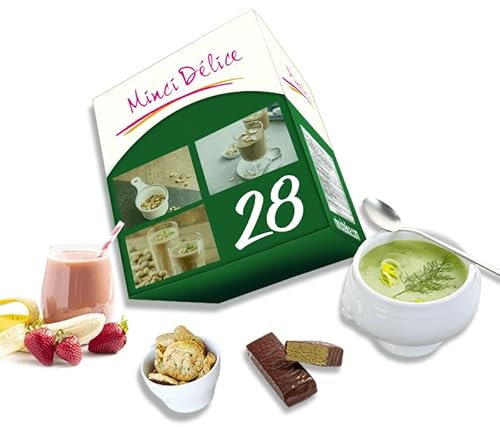 Régime Minceur Hyperprotéiné Coffret 28 jours Végan 66 produits 1 shaker et 1 guide offerts - perte de poids optimisée en 4 semaines