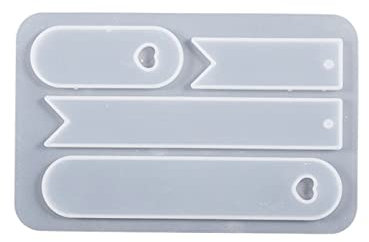 Molde de resina transparente para marcapáginas, moldes de silicona con 12 borlas coloridas, molde de fundición epoxi para hacer joyas, manualidades