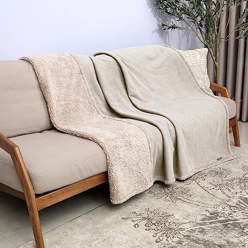 Catalonia Classy Liebesdecke Wasserdicht Decke für Sex, Sex Decke Wasserdicht Kuschelig, Wasserfeste Hundedecke Katzendecke Sofa Schutzdecke, Sofa Bett Decke, XL 200x230 Große Decke, Kamel/Taupe