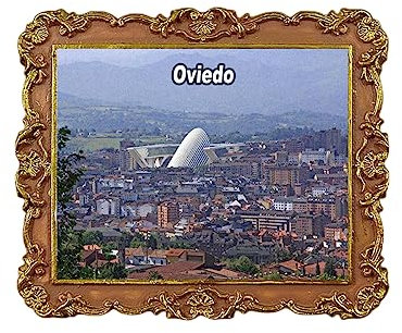 Oviedo Asturias España Imán para nevera 3D recuerdo de viaje decoración nevera calcomanía magnética colección artesanía