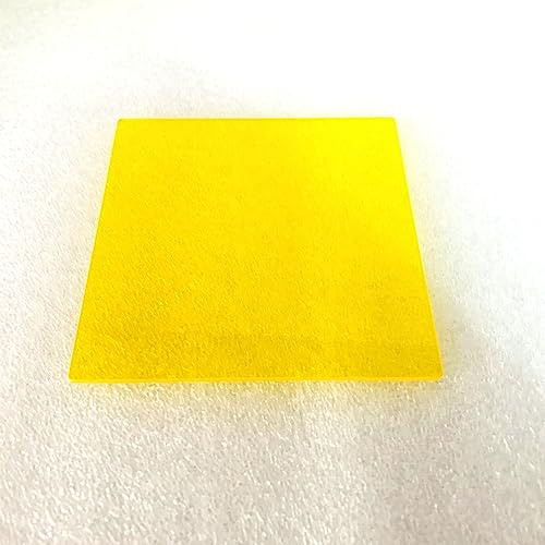 3 pièces Taille Totale 100x100x2mm Coupe UV lumière Visible et IR 500nm Filtre Passe-Long Verre de Couleur Orange JB500