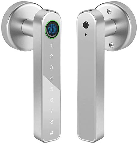 Dovhmoh Smart Fingerprint Door Lock with Biometric Handle and Keypad Entry, Electronic Deadbolt