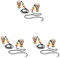 3 Set Holz Mini Classic Drummer Djembe Percussion African Hand Drum Anhänger B, Holz 3 Farben, 5 cm