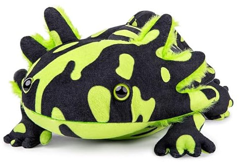 PuffPurrs Groß Axolotl Plüsch - Grüner Axolotl Stofftier, realistisch, 31, niedliche Ambystoma gruselige Amphibien-Plüschtiere, einzigartige Plüschgeschenksammlung für Kinder