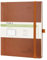 POPRUN Kalender 2025 Monatsplaner A4 (Jul.2024 - Dez.2025) - 18 Monate Monatskalender Softcover 26,5 x 21,5 cm - 1 Monat 4 Seiten, mit PU-Leder, 100 GSM Papier - Braun