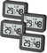 DOOMAY Mini igrometro Termometro da Interno, Misuratore di umidità Digitale con Pulsante di Commutazione Celsius Fahrenheit, Misuratore di umidità Monitor della Temperatura per Cameretta（4）