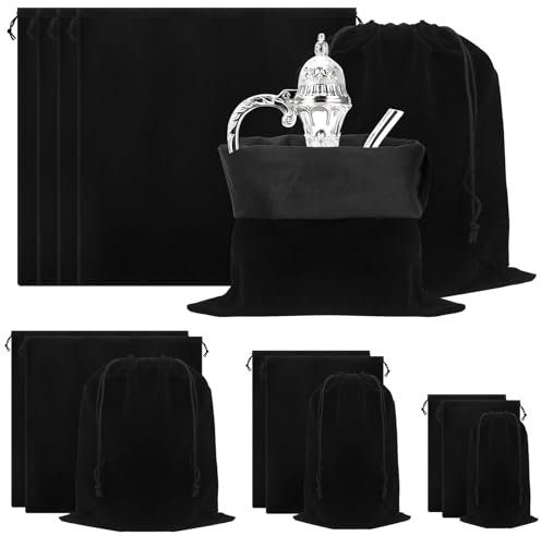 Glarks 4pcs 17,7 x 17,7 pouces boîte à bijoux en carton noir pour bracelet collier boucles d'oreilles Boîte cadeau de mariage d'anniversaire