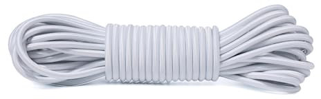 JunGG Gummiseil Expanderseil 4mm 10m - Planenseil Spannseil Gummileine für Anhängerplane Plane Zelte Netz Banner (Weiß, 4mm x 10M)