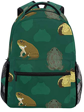 JUZGTSIT Schulrucksack Cane Toad Cute Bookbag Daypack, Siehe Abbildung, One size