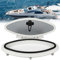 Leapiture 18.5 x 8.3in Boat Portlight Window Stainless Steel Oval Porthole Boat Deck Hatch Boat Porthole Cover for Boat Yacht Ship RV