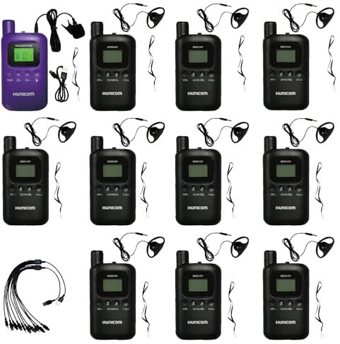 Drahtloses Audio Tour Guide System, 8210T UHF-800Mhz, wiederaufladbares Hörgerät. Für Reisegruppe, Kirche, Konferenzausstellung, Schullabor.