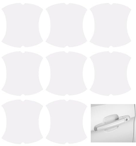 Lot de 8 films de protection universels pour poignée de porte de voiture - Film de protection anti-rayures transparent - Protection de la peinture transparente - Protection contre les rayures