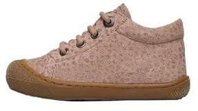 Naturino Lauflernschuhe aus Veloursleder mit Leoparden, Rosa-Platin 23