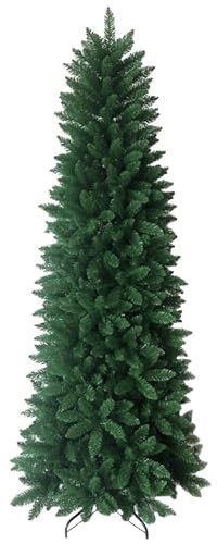 Albero di Natale Slim Taiga, Altezza 240 cm, 1348 Rami Folti e Ricchi