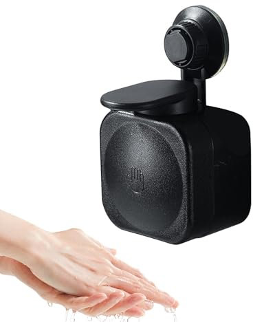 Distributeur de savon mural, chambre de shampooing liquide rechargeable, distributeur de savon à ventouse, distributeur pratique de shampooing et de savon, 16 x 8,5 x 6,5 cm pour cuisine, douche