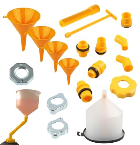 Embudo de refrigerante, kit de embudo de refrigerante | 19X Embudo de llenado de refrigerante para radiador - Juego de lavado de radiador, Juego de purga de refrigerante, Juego de lavado de embudo de