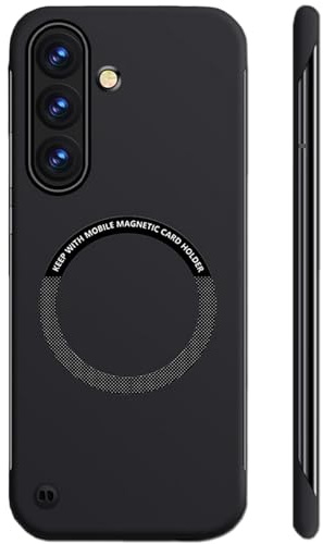 FAOMSEBS for Samsung Galaxy S25 Plus Case, Borderless Bare Phone Feel Black