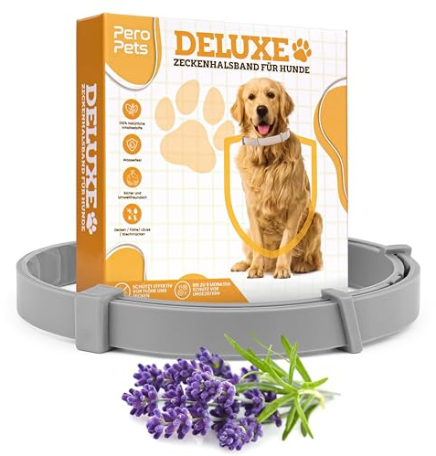 Pero Pets Premium Zeckenhalsband Set für Hunde & Katzen - Halsband gegen Zecken Flöhe Mücken Läuse – Zeckenhalsband Flohhalsband – 100% Natürlich & Wasserdicht