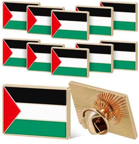Spilla Palestina, 12 Pezzi Spilla Pin Della Spille Bandiera Nazionale Estetica per vestiti, accessori, regalo decorativo per amici e sostenitori Accessori Gratuito Nazionale Novità Button Pins