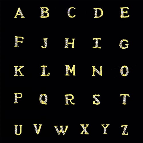 3D Nagel Glitzer 26 Englische Buchstaben (A Z) Luxus Goldlegierung Nagelkunst Für Charm Maniküre Dekoration
