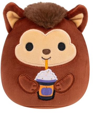 Squishmallows 19 cm Wade, der braune Werwolf mit Frappe, Halloween Plüsch