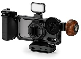 Tilta Khronos Ultimate Kit Compatible with iPhone 17 Pro Max– Black| Focus PD Handle with Battery | USB-C Hub with HDMI & ARCA Plate | Cooling Module | 58mm ND Filter Tray | LED Light