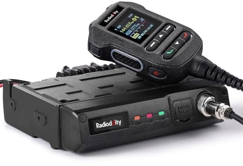 Radioddity DB50-B 50W Ricetrasmettitore mobile dual band, ricetrasmettitore radioamatoriale VHF-UHF con BT KISS TNC, programmazione APP, GPS e APRS per fuoristrada, trasporto su camion e emergenze