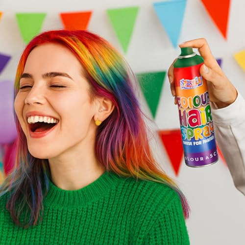 Temporary Hair Colour Spray – 200ML Wash Out Hair Dye for Party, Fancy Dress & Special Occasions | Washable Hair Spray for Cosplay, Festivals & Halloween (Green, Pack of 1)