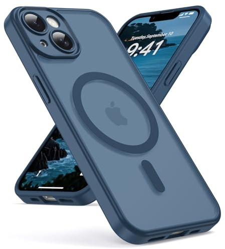 Oududianzi - Magnetisch Hülle für iPhone 13 mit Magsafe Case, Blau