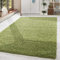 HomebyHome Shaggy Teppich Wohnzimmer 240 x 340 cm - Shaggy Teppich Hochflor Grün Extra Weich und Flauschig - Waschbarer Langflor Teppiche für Schlafzimmer, Küche, Flur - Carpet, Halı, Kilim