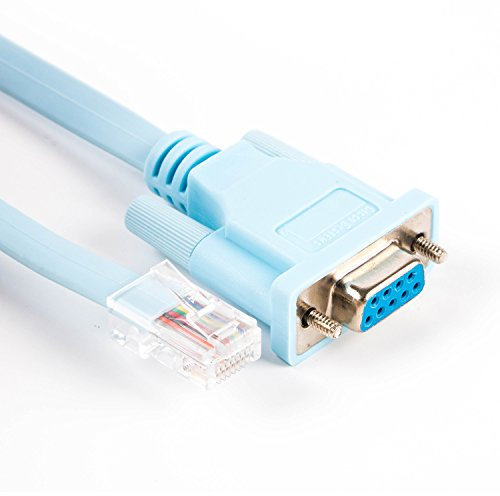 Cavo USB RS232 a RJ45 Cab Router Console per Cisco Huawei ecc (USB DB9 blu)