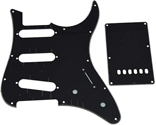 Dopro Gitarre SSS Schlagbrett und Tremolo Trem Abdeckung für Yamaha Pacifica Gitarre, 3-lagig, Schwarz
