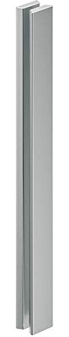 ALPENSTAHL Design Bar Handle Room Door Handle Aluminium Push Handle Pair for Glass Doors to Stick On | Matte Silver | Length: 400 mm | Adhesive Handle | 1 Pair - Glass Door Handle for Sliding Doors