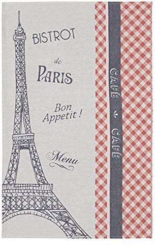 Coucke Trocadero Handtuch aus französischer Baumwolle, Jacquard, 50,8 x 76,2 cm, Rot, 100% Baumwolle