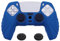 eXtremeRatePlayVital Guardian Edition Blue Ergonomic Soft Anti-slip Controller Silicone Case Cover for ps5, Rubber Protector Skins with Black Joystick Caps for ps5 Controller