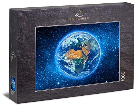 Ulmer Puzzleschmiede - Puzzle „Overview“ - Klassisches 1000 Teile Weltall-Puzzle – Puzzlemotiv der Weltkugel aus der Weltraum-Perspektive - der Overview-Effekt in 1000 kleinen Puzzleteilen