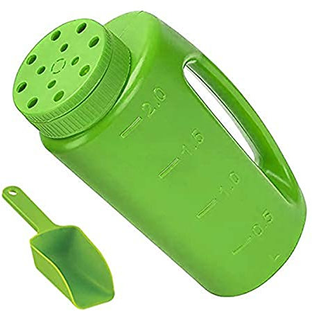 NKY Nalakey Handstreuer Salzstreuer,Handstreuer Shaker,Saatgutstreuer Kleinstreuer,für Grassamen, Eisschmelze, Erdnahrung, Dünger - einstellbare Öffnungsgrößen (Grün)