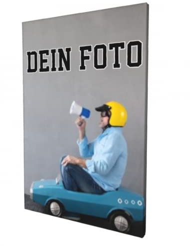 QIYI Fotowandbild, Ihr Leinwand mit eigenem Bild/Text/Name selbst gestalten, mit Keilrahmen Wandbild, Wand-Deko/Geschenk-Idee,30 * 45cm im Hochformat