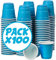 100er Pack Offiziellen Turquoise Shot Cups | Amerikanische 4cl Shots türkis | Beer Pong | Premium Shooter | Becher Plastik | Spülmaschinenfest | OriginalCup®