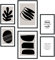 Nacnic Set von 6 Poster in Schwarzweiss. Sammlung von Platten mit ästhetischer Collage für Innendekoration. Größen A3 und A4. Rahmenlos