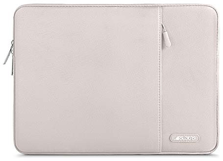 MOSISO Laptop Case 16 inch, 15-15.6 inch Laptop Sleeve Compatible with MacBook Pro 16 M4 M3 M2 M1, HP Acer Dell Lenovo ASUS Notebook, Polyester Vertical Computer Sleeve Bag with Pocket, Stone Gray