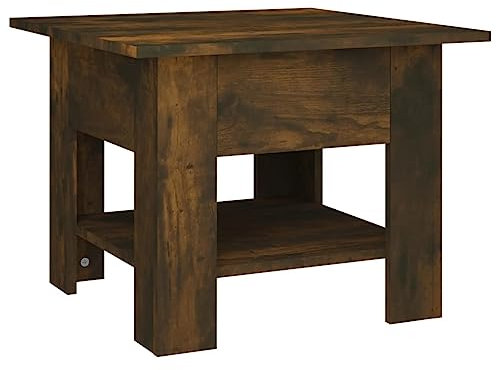 vidaXL Couchtisch Modern Beistelltisch Kaffeetisch Wohnzimmertisch Sofatisch Wohnzimmer Tisch Wohnzimmermöbel Räuchereiche 55x55x42cm Holzwerkstoff