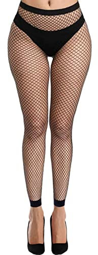 Collants tendance en résille collant gerbe pour femme - Sans pieds - Taille S et L, Filet moyen, taille unique