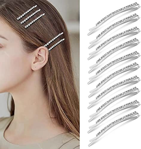Fermagli per Capelli Strass, 10PCS Mollette Cristallo Forcine Perni, per Festa Quotidiana da Sposa
