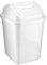 HOMESHOPA Plastic Swing Top Waste Bin, 5Litre Rubbish Recycling Waste Paper Trash Can, Square Small Flip Top Lid Dustbin, Home Kitchen Household Bathroom Office Garbage Bin (White)